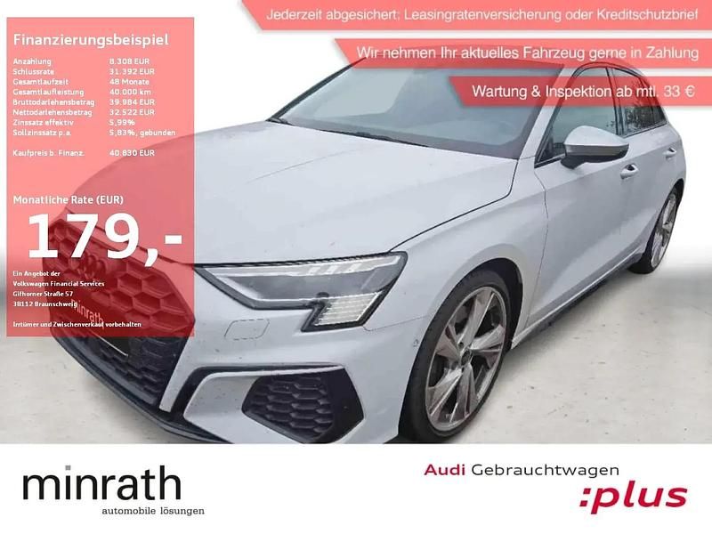 Weiß Gebraucht 2024 Audi S3 Ambiente Limousine | 40.829 € (Guter Preis) - Bild 1/4