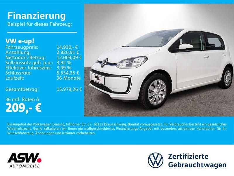 Pure white Gebraucht 2021 VW e-up! move up! Kleinwagen | 14.930 € (Fairer Preis) - Bild 1/4