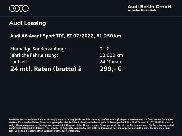 Używany Audi A6 S-Line 204 KM (150 kW) 2022 Szary Kombi