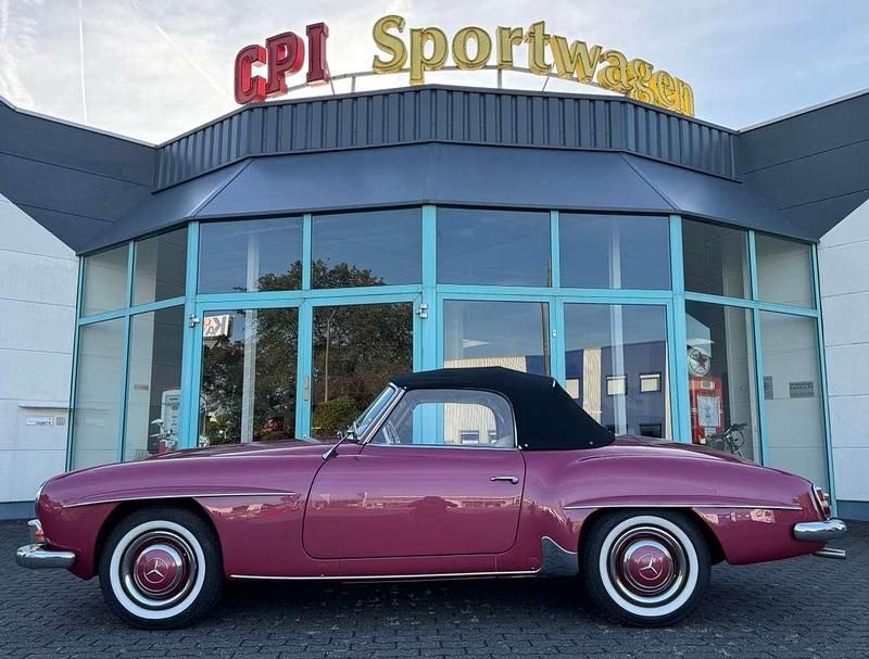 Erdbeerrot Gebraucht 1957 Mercedes 190 Cabrio | 150.000 € - Bild 1/4