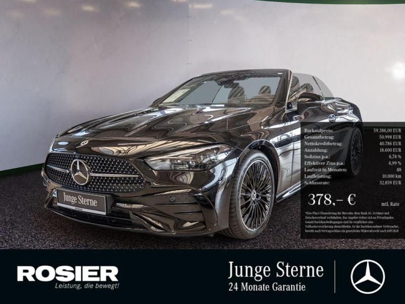 Schwarz / obsidianschwarz (metallic) Gebraucht 2024 Mercedes 200 AMG Cabrio | 59.386 € - Bild 1/4