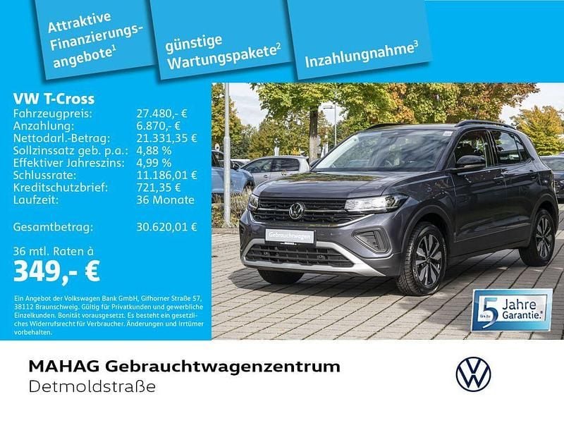 Grau Gebraucht 2025 VW T-Cross Goal SUV | 27.480 € (Superpreis) - Bild 1/1