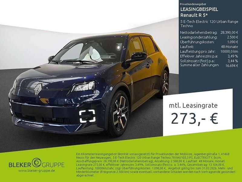 Neu Renault 5 E-Tech Urban 89 kW (122 PS) 2026 Nachtblau Limousine