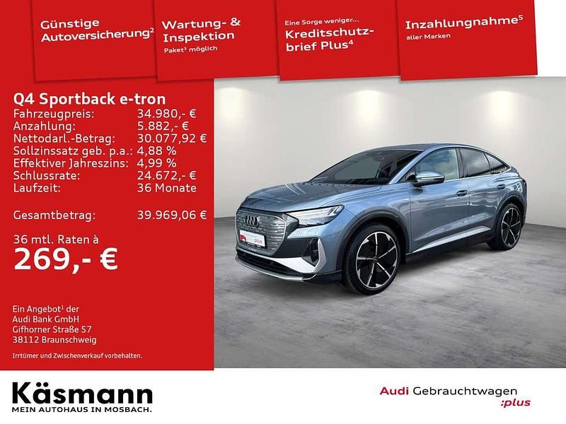 Geysirblau metallic Gebraucht 2022 Audi Q4 e-tron SUV | 34.980 € (Guter Preis) - Bild 1/4