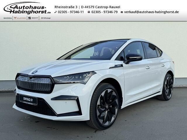 Weiss Gebraucht 2024 Skoda Enyaq iV SportLine SUV | 50.990 € (Fairer Preis) - Bild 1/3