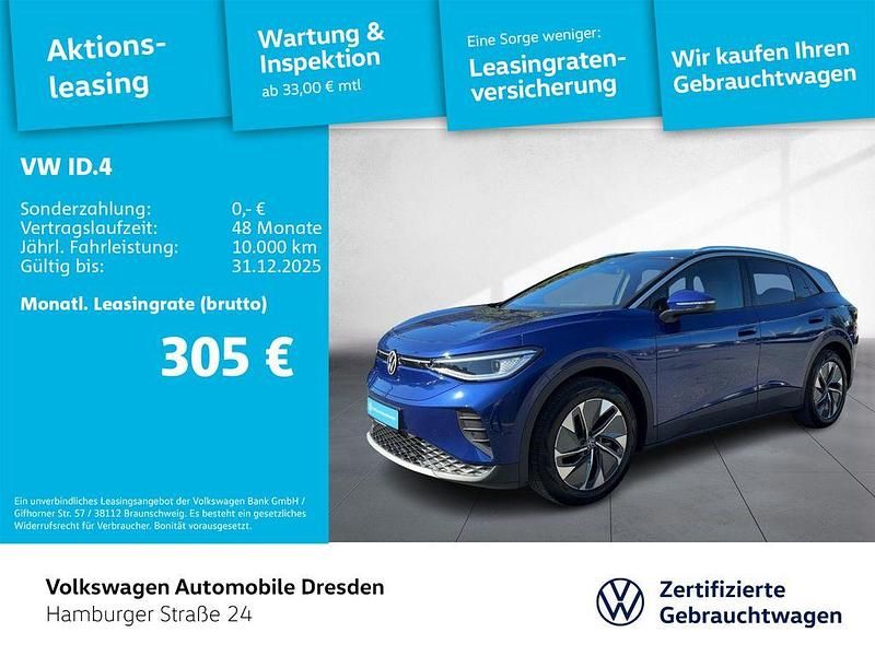 Blue dusk metallic/schwarz Gebraucht 2025 VW ID.4 Pure SUV | 33.990 € (Fairer Preis) - Bild 1/4