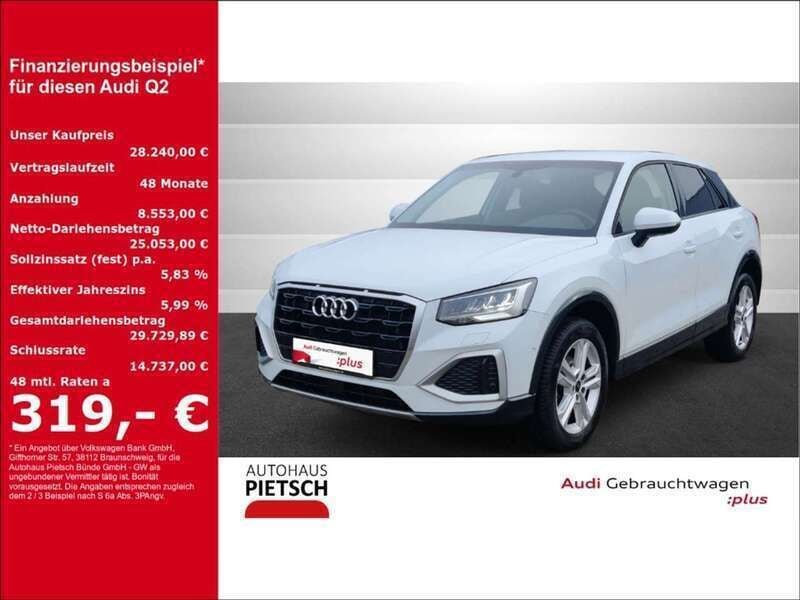 Weiss Gebraucht 2023 Audi Q2 Advanced Plus SUV | 28.240 € (Guter Preis) - Bild 1/4