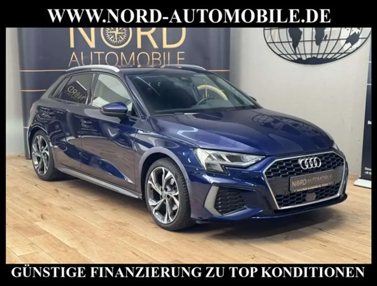 Brugt Audi A3 S-Line 110 HK (80 kW) 2022 Blå Sedan