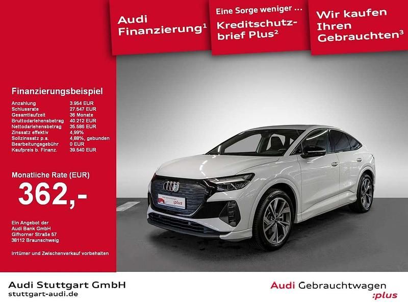 Gletscherweiß metallic Gebraucht 2022 Audi Q4 Sportback e-tron Advanced SUV | 37.940 € (Teuer) - Bild 1/2
