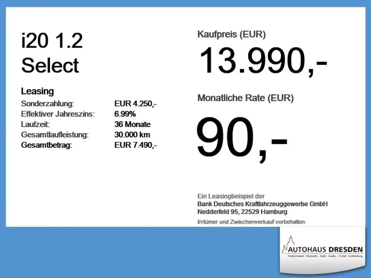 Gebraucht Hyundai i20 Select 79 PS (58 kW) 2025 Mangrove green / mic Kleinwagen