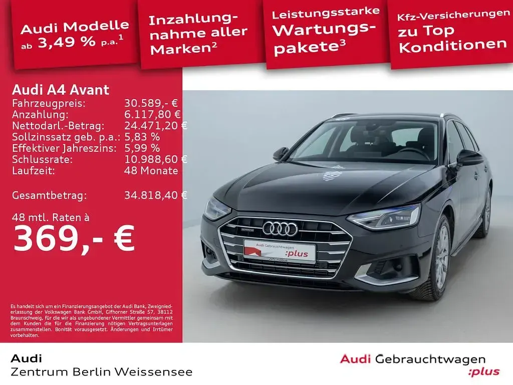 Używany Audi A4 Performance 204 KM (150 kW) 2023 Czarny Kombi