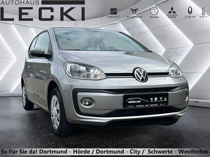 Tungsten silver metallic Gebraucht 2021 VW up! move up! Kleinwagen | 9.990 € (Guter Preis) - Bild 1/4