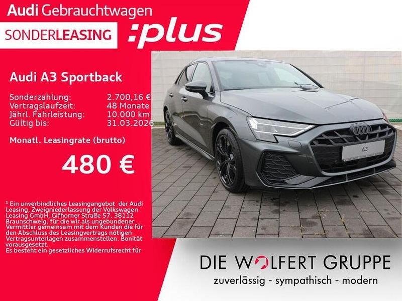 Daytonagrau perleffekt Gebraucht 2025 Audi A3 S-Line Limousine | 42.225 € (Fairer Preis) - Bild 1/4