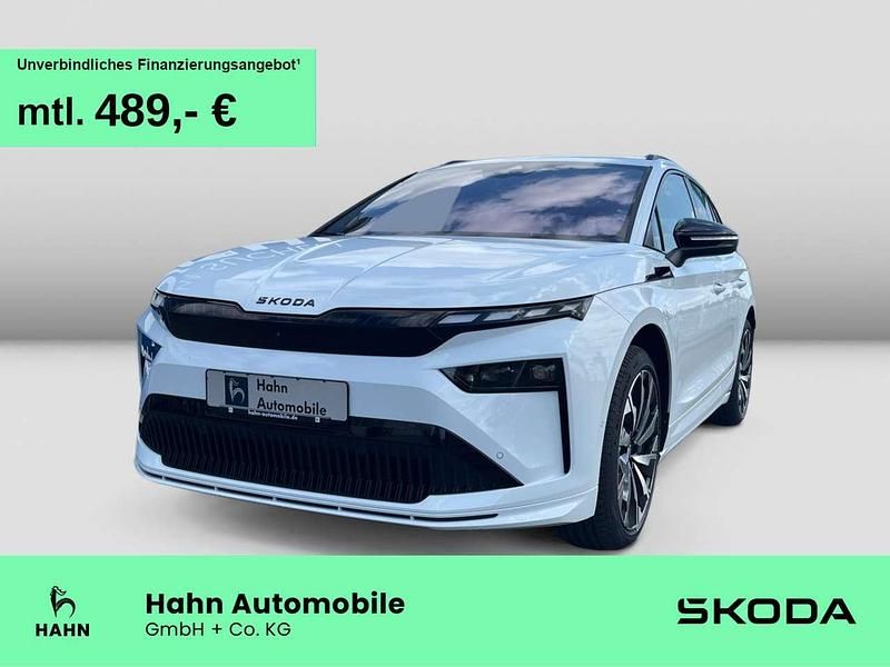 Moonweiss metallic Neu 2025 Skoda Enyaq iV SportLine SUV | 55.480 € (Fairer Preis) - Bild 1/3