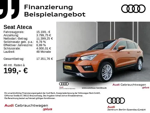 Używany Seat Ateca Beats 150 KM (110 kW) 2019 Pomarańczowy SUV