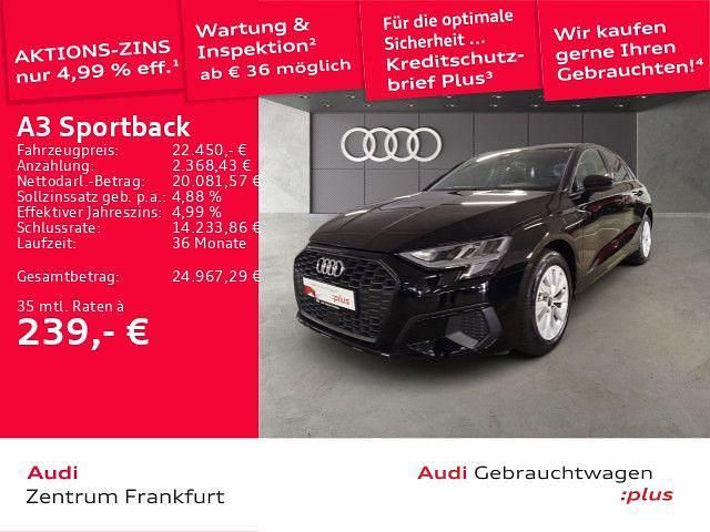 Brillantschwarz/brillantschwar Gebraucht 2022 Audi A3 Limousine | 22.450 € (Guter Preis) - Bild 1/3