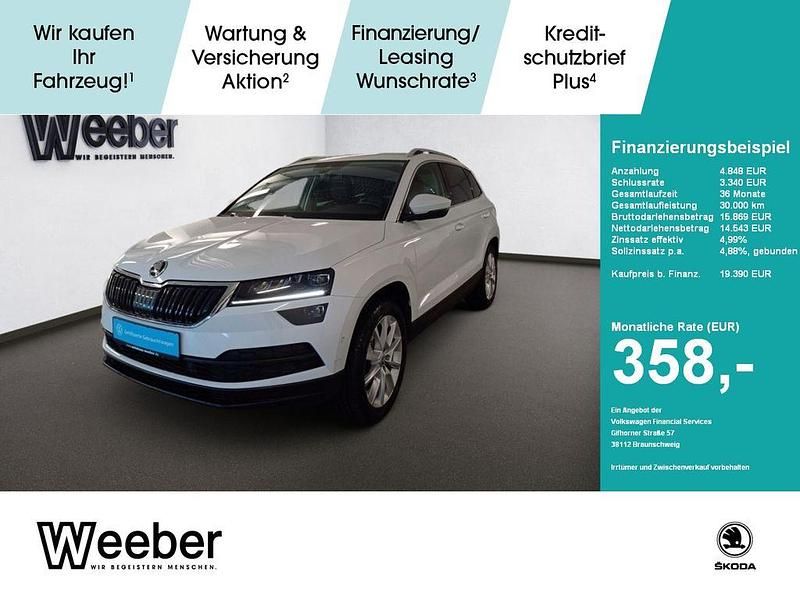 Moonweiss (metallic) Gebraucht 2017 Skoda Karoq Style SUV | 23.880 € (Etwas zu teuer) - Bild 1/4