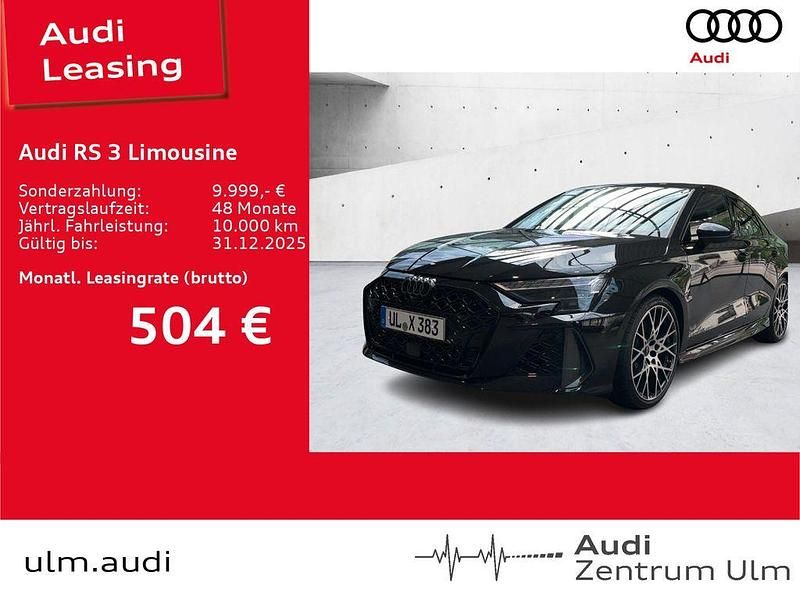 Mythosschwarz metallic Gebraucht 2025 Audi RS3 Ambiente Kleinwagen | 66.450 € (Fairer Preis) - Bild 1/4