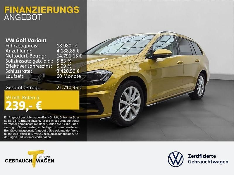 Gebraucht VW Golf VII R-line 125 PS (91 kW) 2018 Gelb Kombi