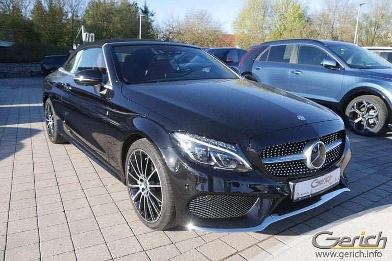 Gebraucht Mercedes C250 AMG line 211 PS (155 kW) 2017 Obsidianschwarz metallic (metallic) Cabrio