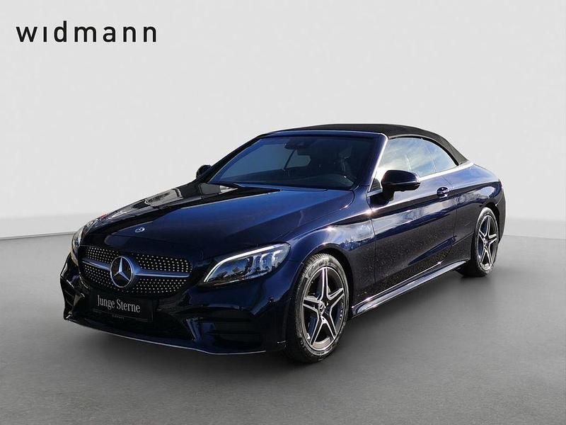 Cavansitblau metallic Gebraucht 2021 Mercedes C180 AMG Cabrio | 32.850 € (Guter Preis) - Bild 1/4