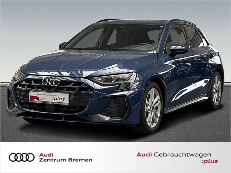 Blau Gebraucht 2024 Audi A3 Sportback S-Line Limousine | 35.830 € (Fairer Preis) - Bild 1/4