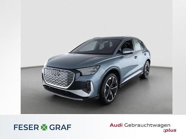 Geysirblau metallic Gebraucht 2024 Audi Q4 e-tron Ambiente SUV | 51.890 € (Teuer) - Bild 1/3