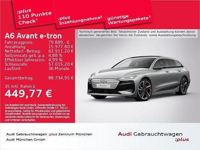 Grau Gebraucht 2025 Audi A6 e-tron Performance Kombi | 79.889 € (Teuer) - Bild 1/2