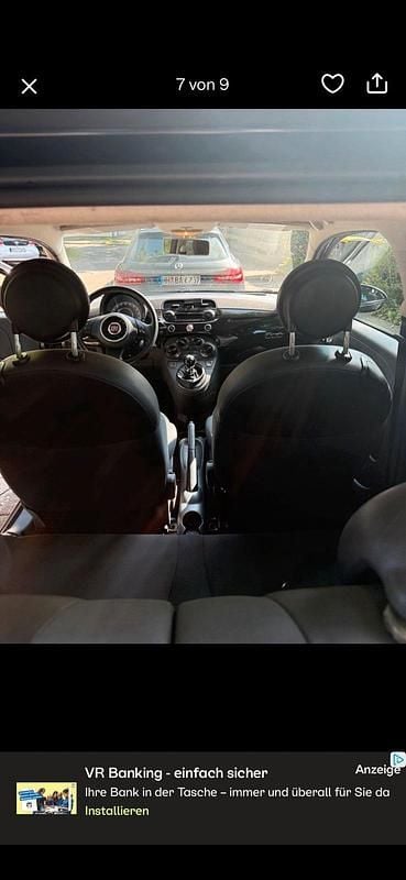Gebraucht Fiat 500 69 PS (50 kW) 2012 Schwarz Kleinwagen