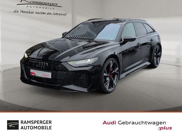 Schwarz (mythosschwarz metallic) Gebraucht 2022 Audi RS6 Advanced Kombi | 98.880 € (Superpreis) - Bild 1/4