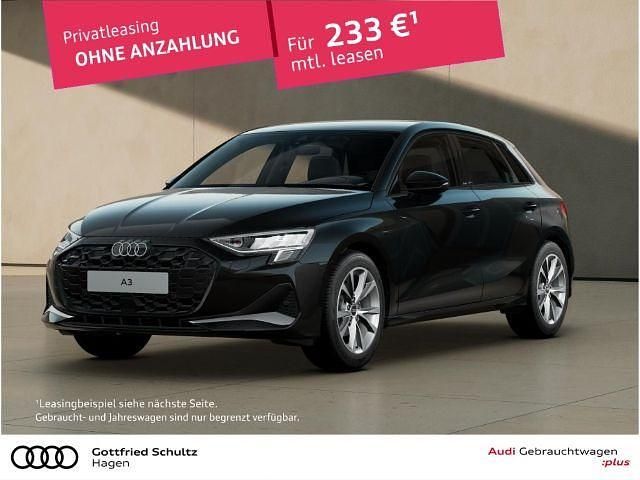Mythosschwarz metallic Gebraucht 2024 Audi A3 Sportback Advanced Limousine | 30.420 € (Guter Preis) - Bild 1/3