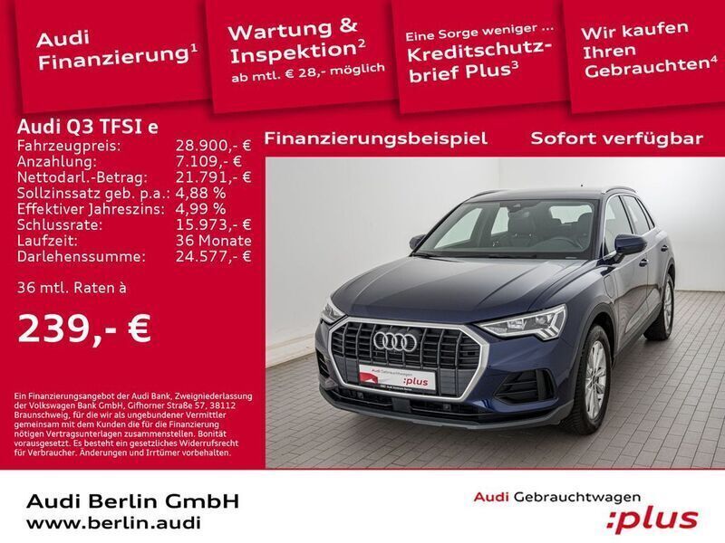 Navarrablau metallic Gebraucht 2022 Audi Q3 S-Line SUV | 28.900 € (Superpreis) - Bild 1/3