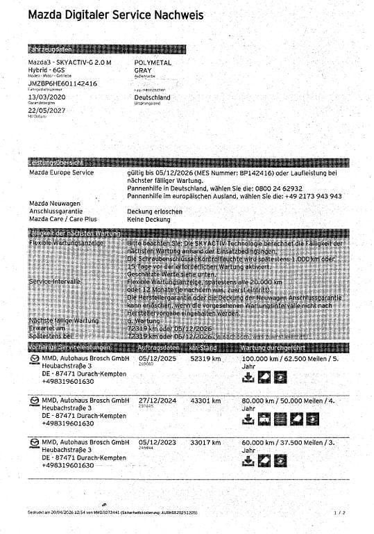 Usata Mazda 3 122 CV (89 kW) 2019 Grigio Berlina