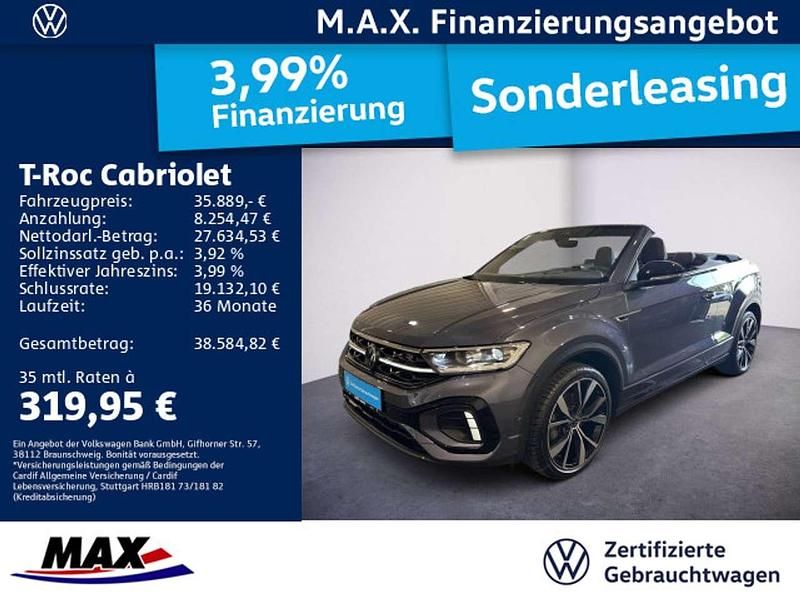 Grau Gebraucht 2024 VW T-Roc Cabriolet R-line Cabrio | 35.889 € (Fairer Preis) - Bild 1/3