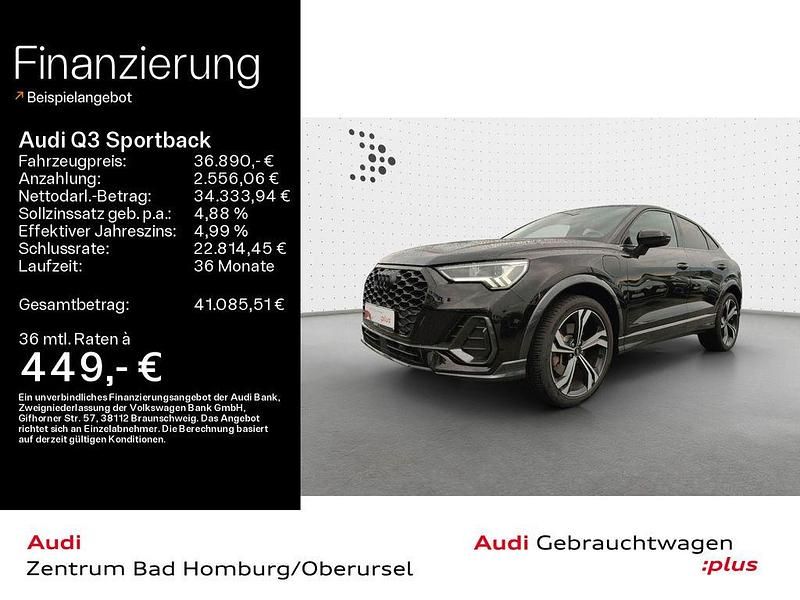Schwarz Gebraucht 2022 Audi Q3 Sportback S-Line SUV | 36.890 € (Fairer Preis) - Bild 1/4
