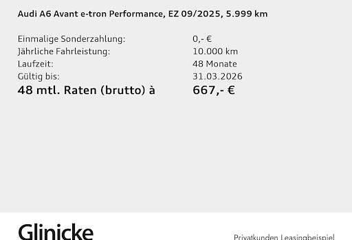 Gebraucht Audi A6 e-tron Performance 280 kW (381 PS) 2025 Blau Kombi