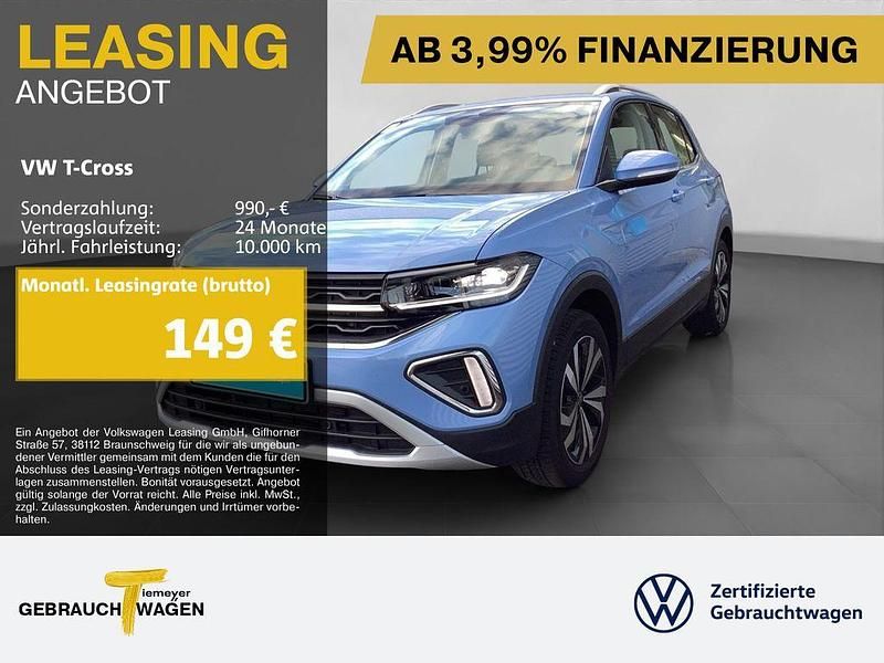 Blau Gebraucht 2024 VW T-Cross Style SUV | 21.440 € (Fairer Preis) - Bild 1/4