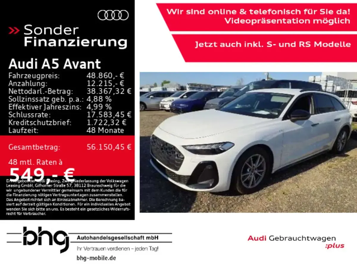Gebraucht Audi A5 Ambiente 204 PS (150 kW) 2025 Weiß Kombi