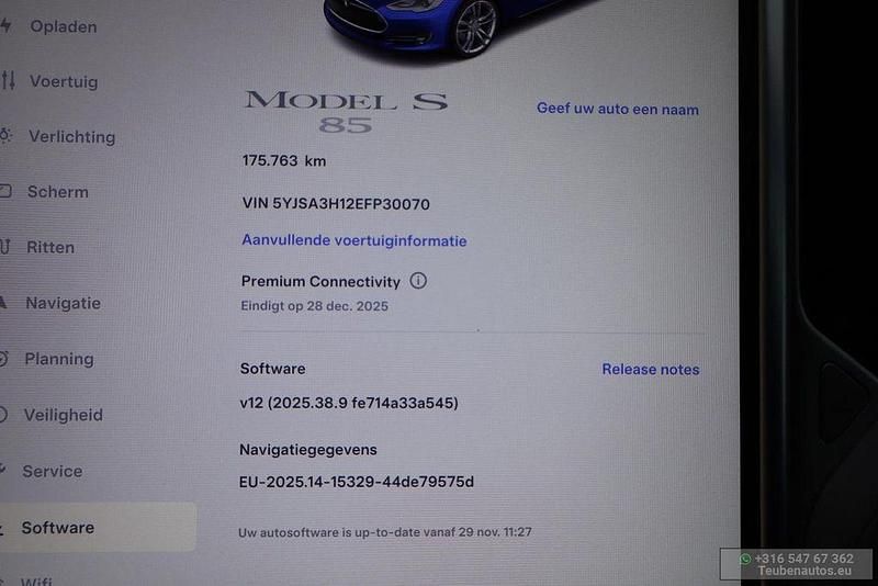 Second-hand Tesla Model S 269 kW (367 CP) 2014 Albastru Hatchback