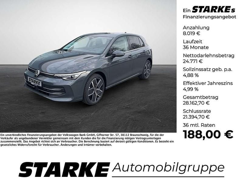Grau (delfingrau metallic) Neu 2025 VW Golf VIII Style Limousine | 32.790 € (Fairer Preis) - Bild 1/4