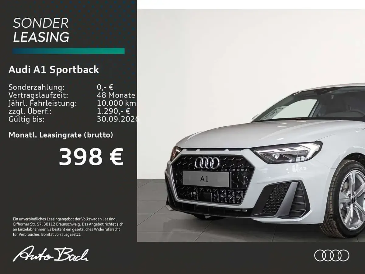 Neu Audi A1 S-Line 150 PS (110 kW) 2026 Gletscherweiß metallic SUV