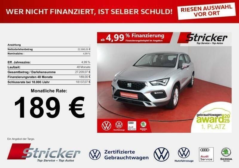 Reflex silber metallic Gebraucht 2024 Seat Ateca Style SUV | 22.998 € (Guter Preis) - Bild 1/4