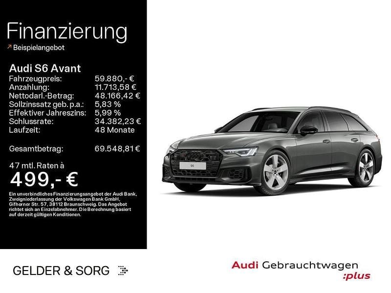 Chronosgrau metallic Gebraucht 2024 Audi S6 Ambiente Kombi | 59.880 € (Superpreis) - Bild 1/4