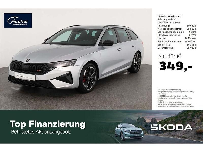 Brilliantsilber metallic Gebraucht 2024 Skoda Octavia RS Kombi | 36.780 € (Superpreis) - Bild 1/4