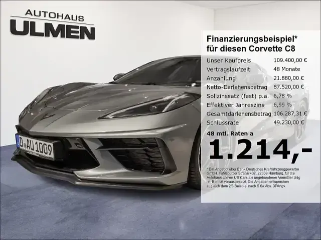 Neu Corvette Stingray 481 PS (353 kW) 2025 Grau Cabrio