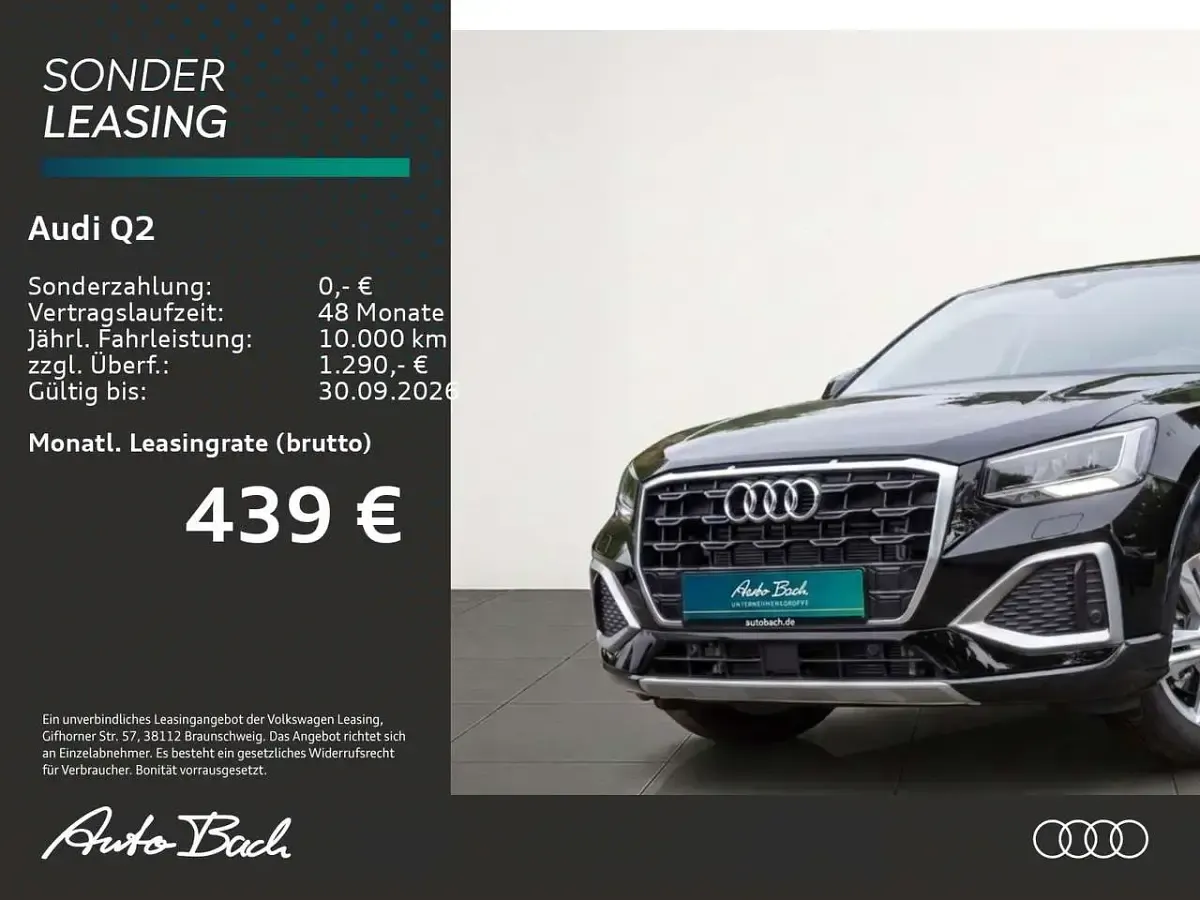 Neu Audi Q2 Advanced Plus 150 PS (110 kW) 2026 Brillantschwarz SUV