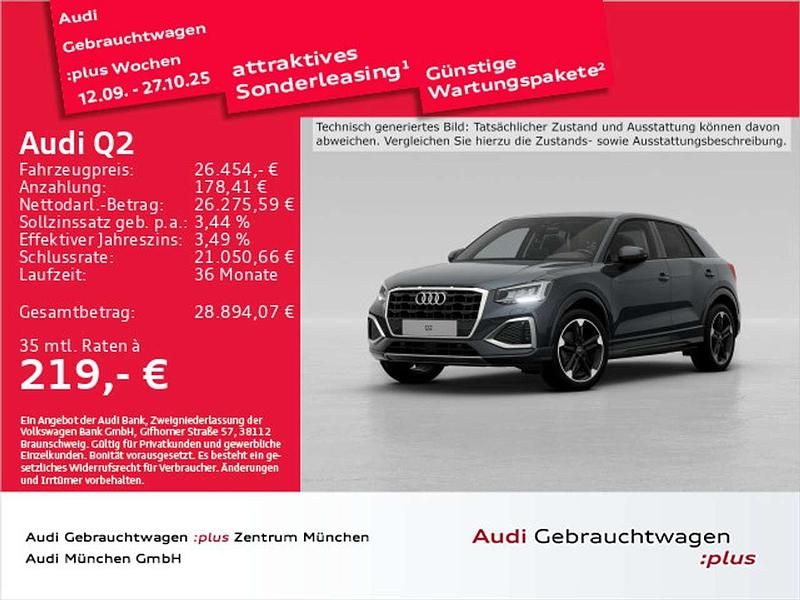 Manhattangrau metallic Gebraucht 2024 Audi Q2 Advanced SUV | 26.454 € (Fairer Preis) - Bild 1/2