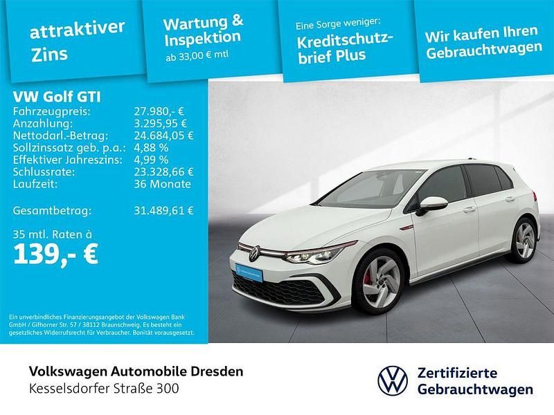 Pure white Gebraucht 2023 VW Golf GTI Limousine | 27.980 € (Guter Preis) - Bild 1/4