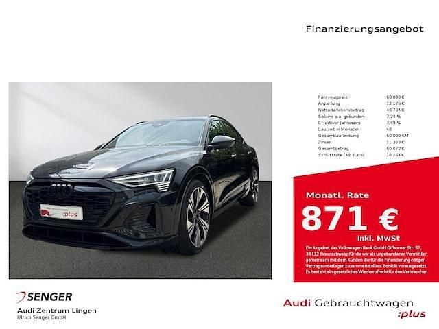 Mythosschwarz metallic Gebraucht 2024 Audi Q8 Sportback e-tron S-Line SUV | 60.880 € (Guter Preis) - Bild 1/4