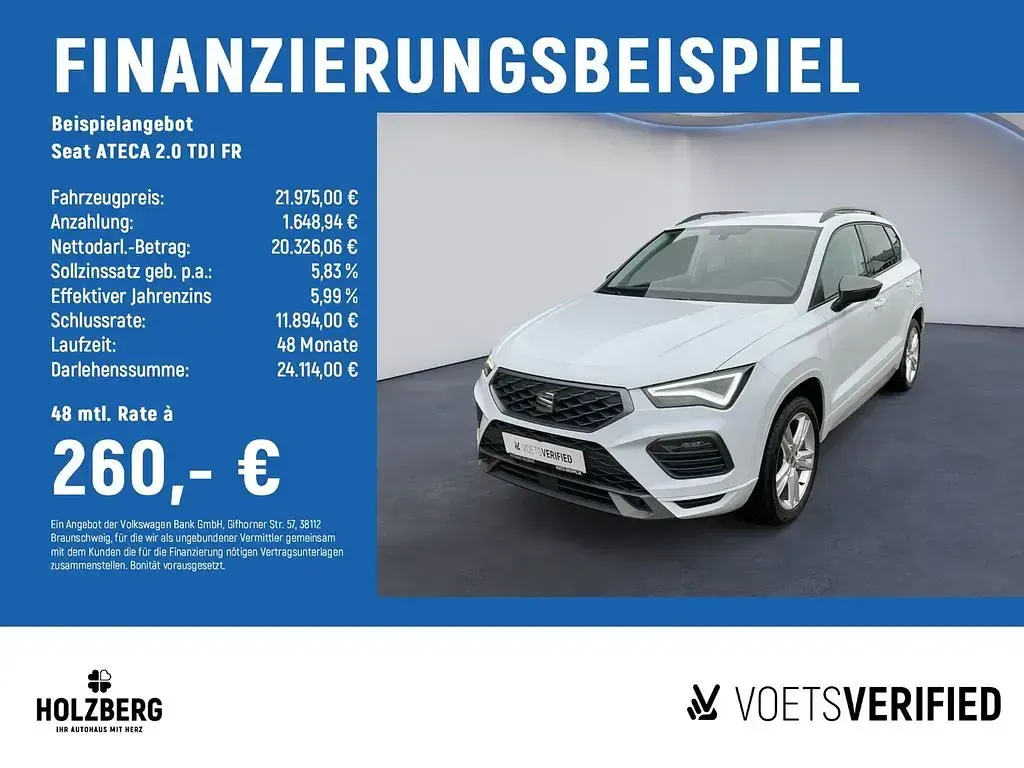 Używany Seat Ateca FR 150 KM (110 kW) 2023 Biały SUV